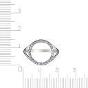 Кольцо из серебра с фианитом