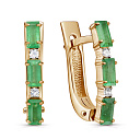 Серьги с английским замком из красного золота с бриллиантами