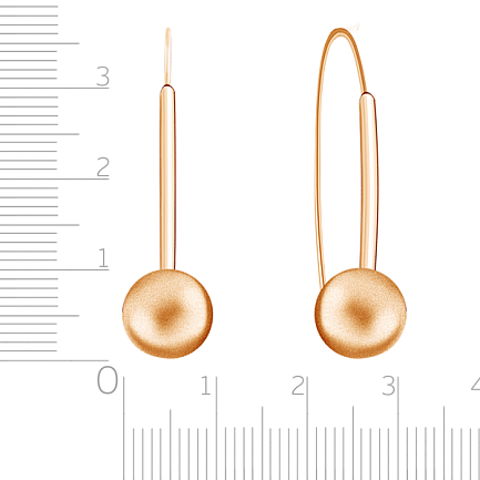 Серьги из красного золота