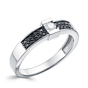 Кольцо из белого золота с бриллиантом