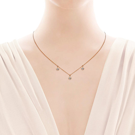 Колье из красного золота с бриллиантами