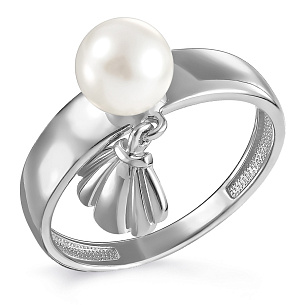 Кольцо из серебра с жемчугом