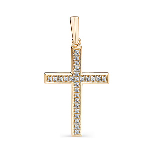 Подвеска из красного золота с бриллиантом