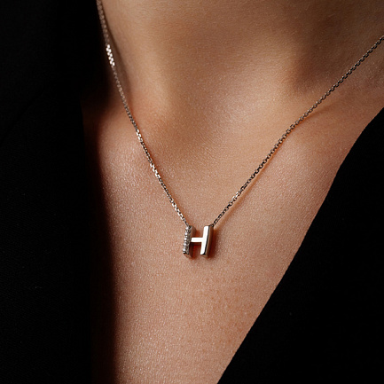 Колье из серебра с фианитами