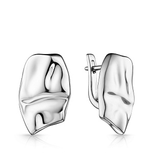 Серьги с английским замком из серебра