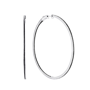 Серебряные серьги конго с нанокристаллами