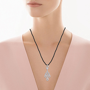 Подвеска из серебра с фианитом