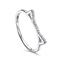 Кольцо из серебра с фианитами