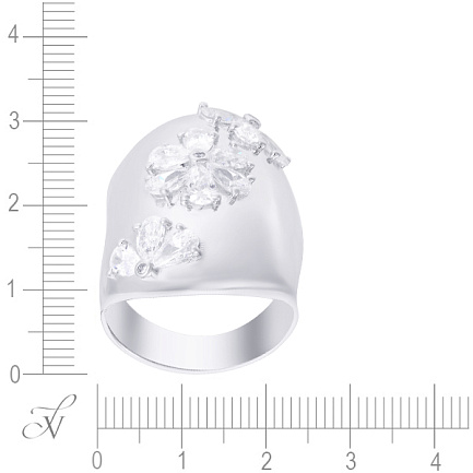 Кольцо из серебра с фианитом