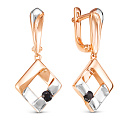 Серьги из красного золота с сапфирами