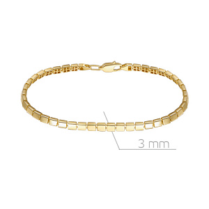 Браслет декоративный из желтого золота