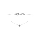 Колье из белого золота с фианитом