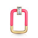 Подвеска из красного золота с топазом, эмалью