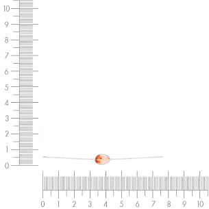 Браслет декоративный из серебра с кварцем