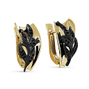 Серьги с английским замком из желтого золота