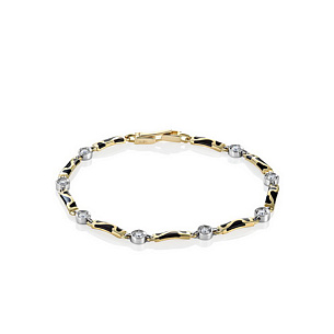 Браслет из желтого золота с бриллиантом