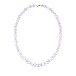 Бусы из красного золота с жемчугом