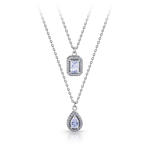 Колье из серебра с фианитом