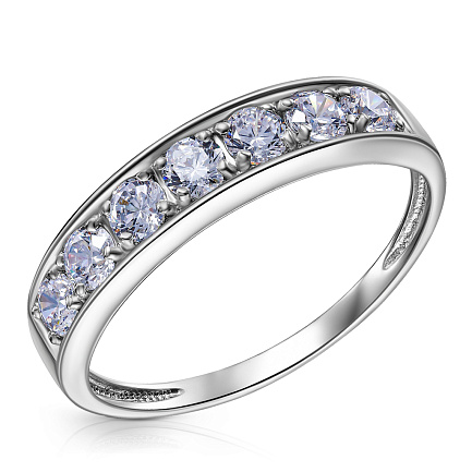 Кольцо из серебра с фианитом