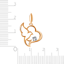 Подвеска из красного золота с фианитом