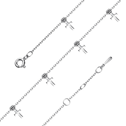 Браслет декоративный из серебра