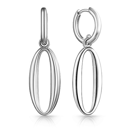 Серьги с английским замком из серебра