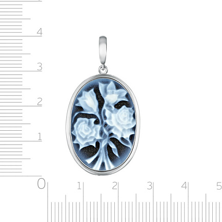 Подвеска из серебра с агатом