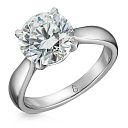 Кольцо из белого золота с бриллиантом