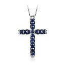 Колье из белого золота с сапфирами