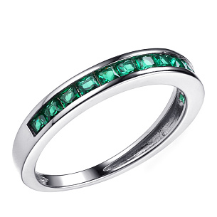 Кольцо из серебра с шпинелями