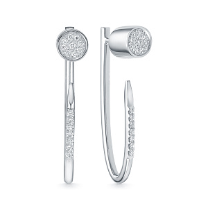 Серьги из белого золота с бриллиантами