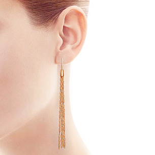 Серьги из красного золота