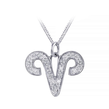 Зодиак из белого золота с бриллиантами