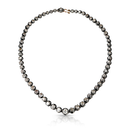 Колье из белого золота с бриллиантами