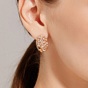 Серьги из красного золота с бриллиантами