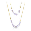 Колье из желтого золота с жемчугом