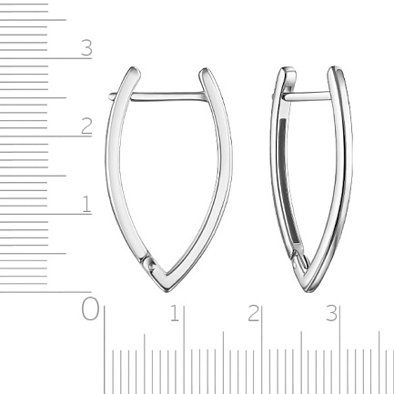 Серьги с английским замком из серебра