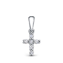Крест декоративный из платины с бриллиантами