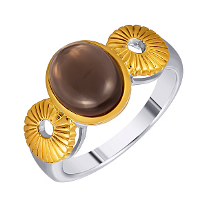 Кольцо из серебра с раухтопазом