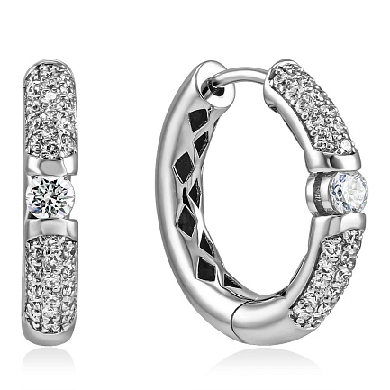 Серьги из белого золота с бриллиантами