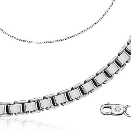 Браслет автомат из серебра, плетение венецианское