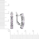 Серьги с английским замком из серебра с фианитом