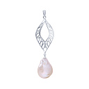 Подвеска из серебра с перламутром, фианитом