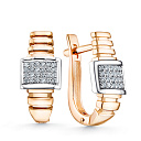 Серьги из красного золота с бриллиантами