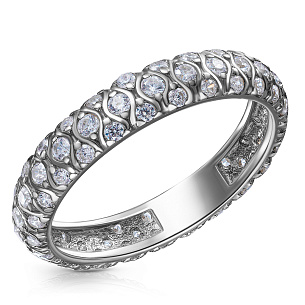 Кольцо из серебра с фианитом