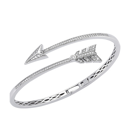 Браслет декоративный из белого золота