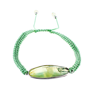 Браслет декоративный из серебра с кварцем