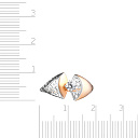 Кольцо из красного золота с фианитом