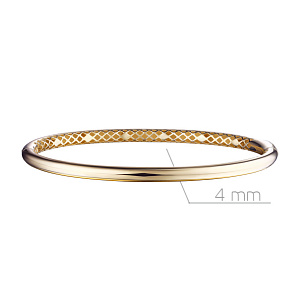 Браслет жесткий из желтого золота