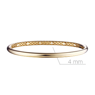 Браслет жесткий из желтого золота